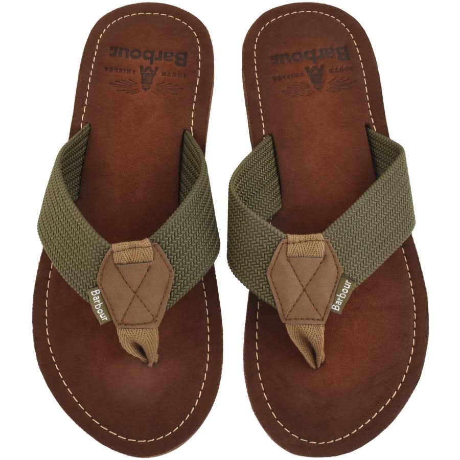 Alternative Image for ProductBarbour Toeman Flip Flops Khaki1